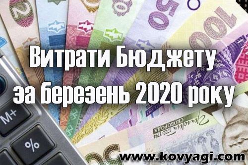 Витрати бюджету Ковяг за березень 2020 року